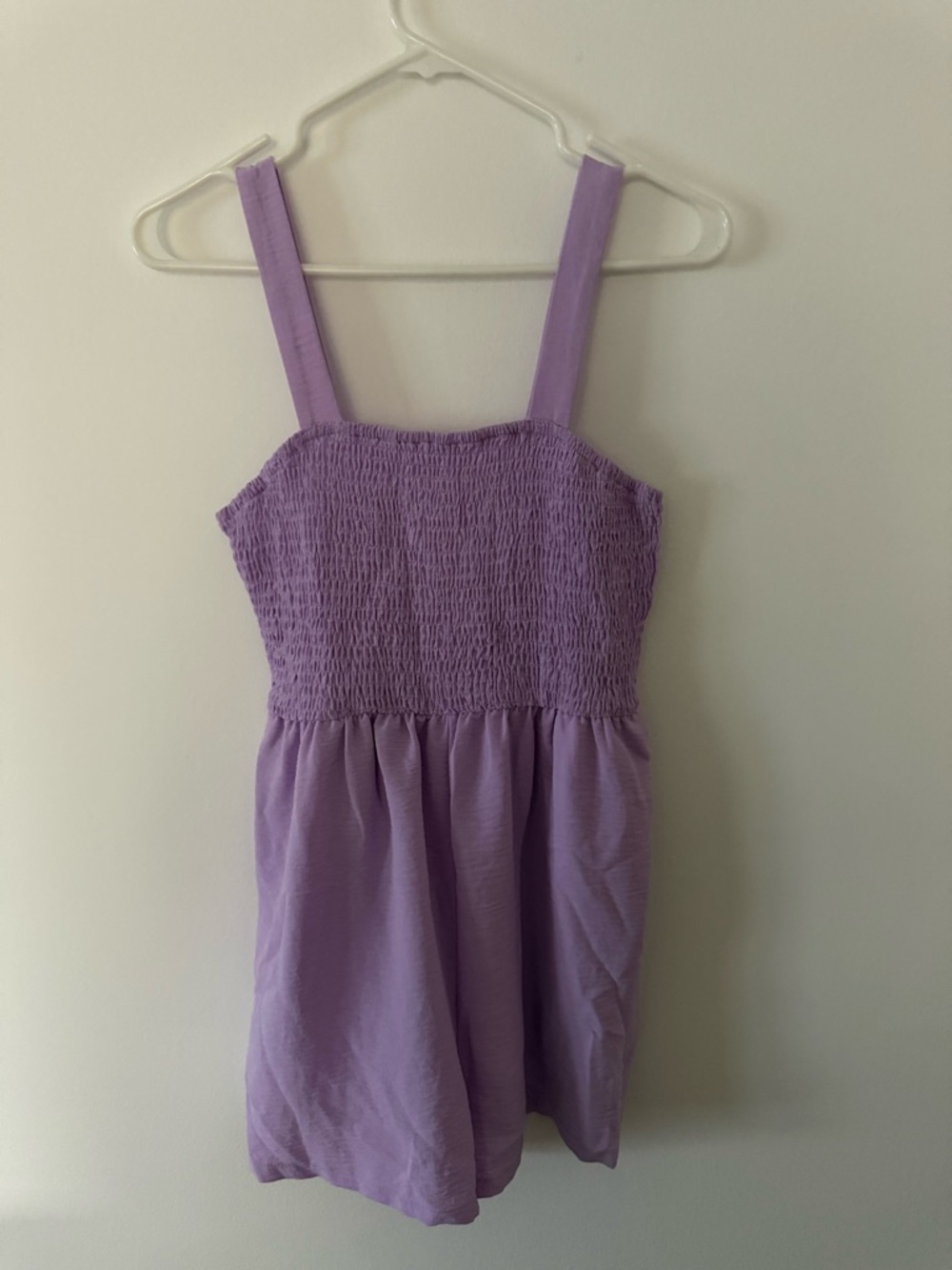 Lilac romper with Wide Straps